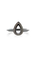 Jack Vartanian Black Rhodium And Diamonds Drop Ring