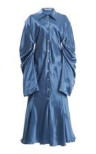 Acne Studios Delissa Draped Satin Midi Dress
