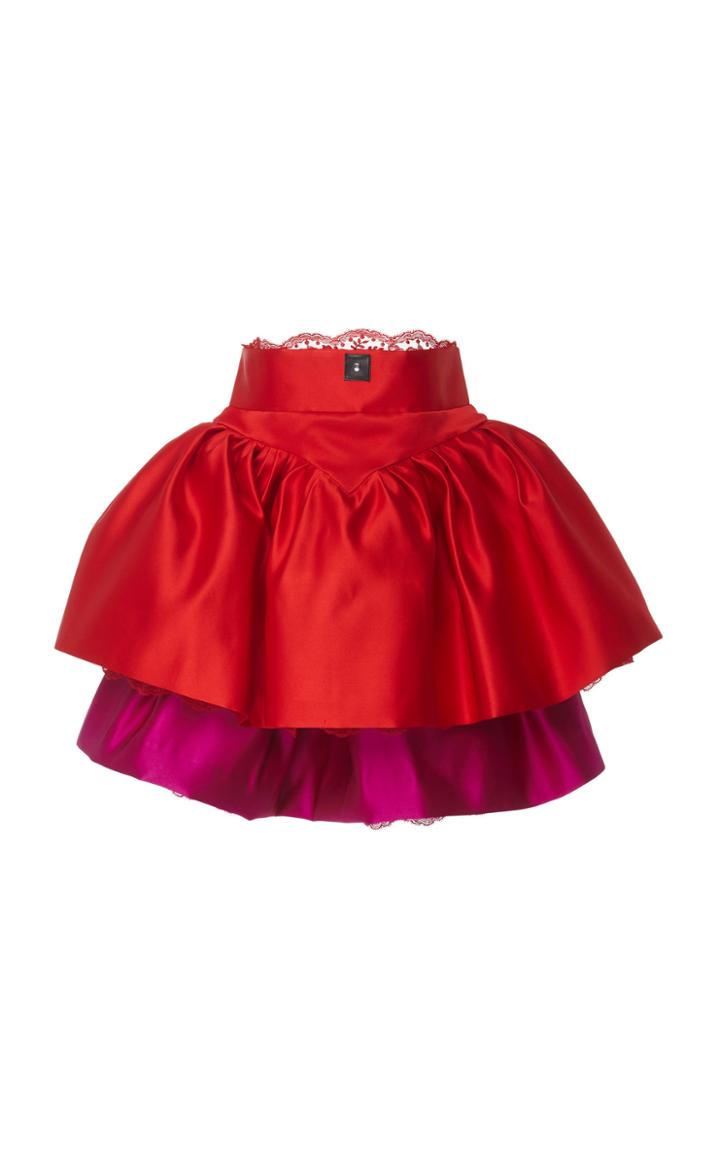 Christopher Kane Tiered Cupcake Satin Mini Dress