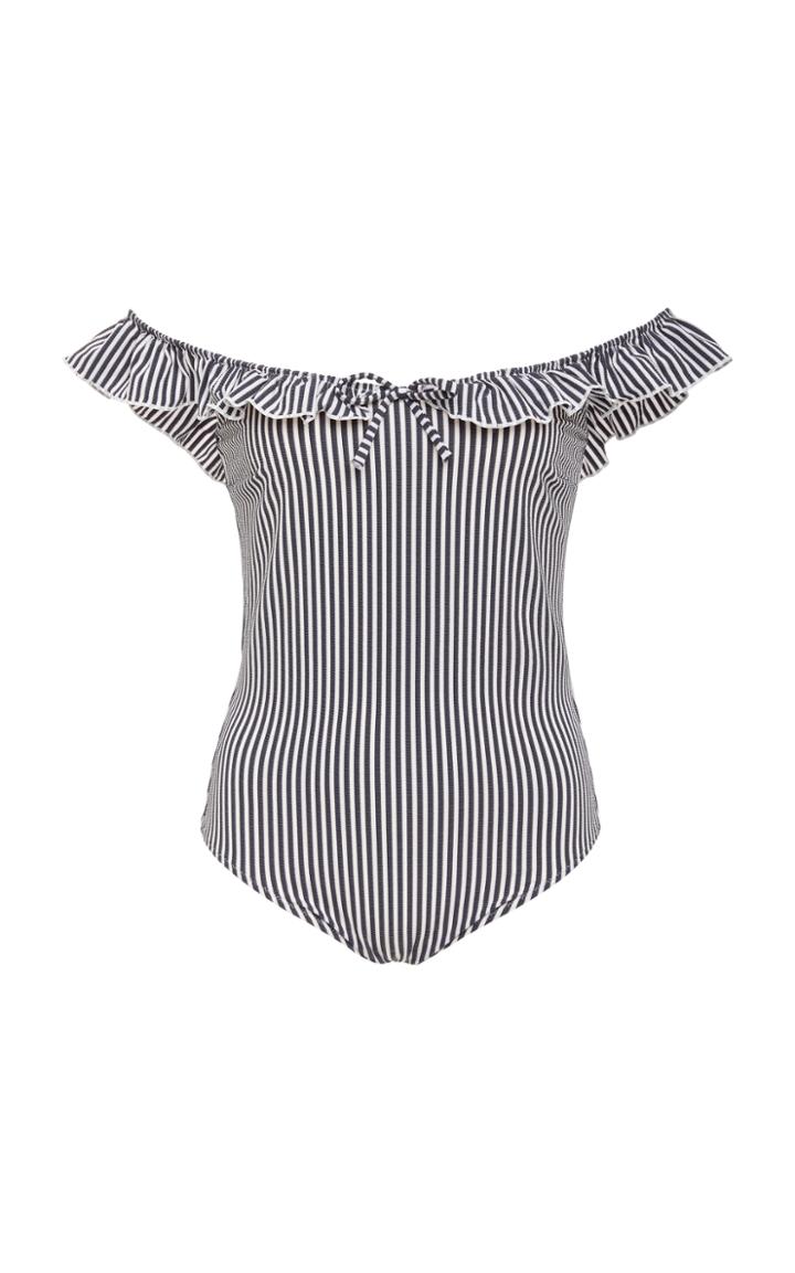 Solid & Striped The Amelia Off Shoulder One Piece Swimsuit