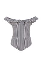 Solid & Striped The Amelia Off Shoulder One Piece Swimsuit