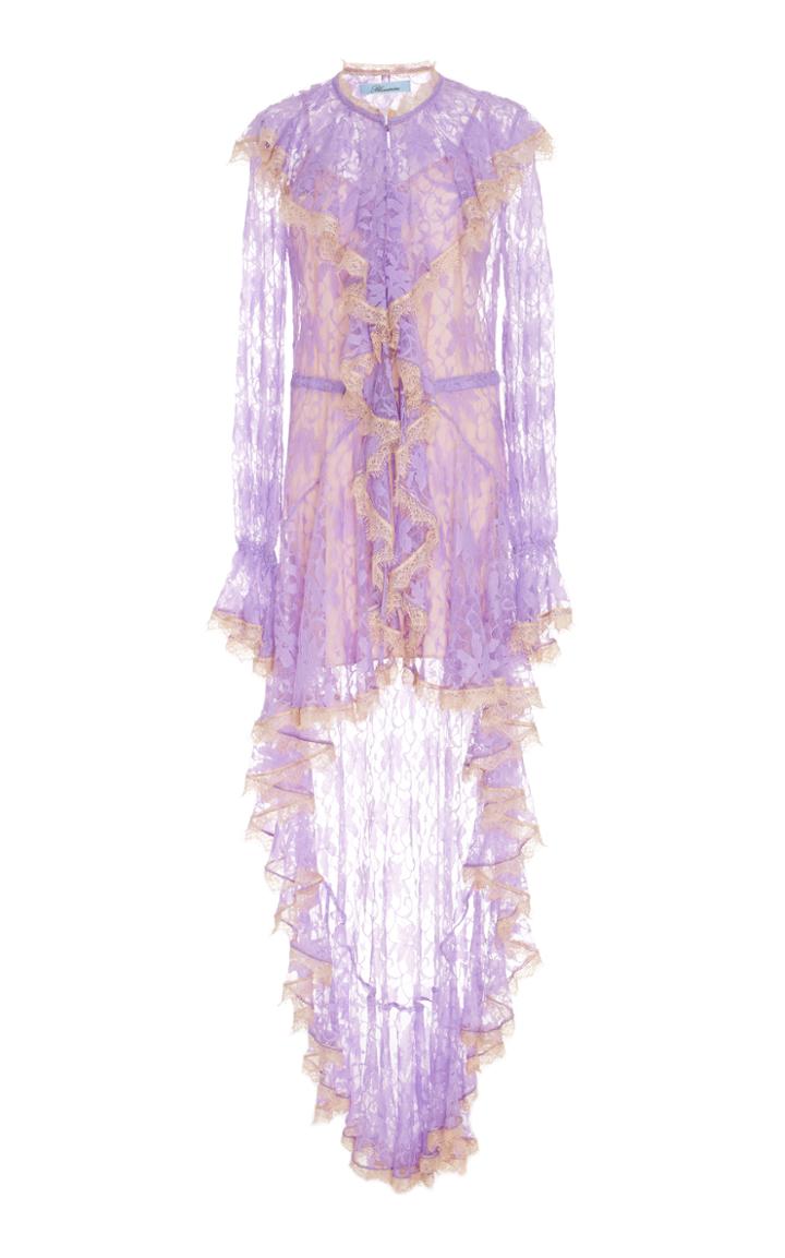 Blumarine High Low Ruffle Lace Dress