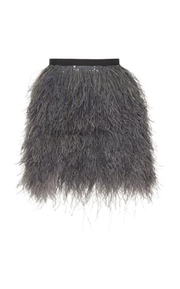 Andrew Gn Feathered Skirt