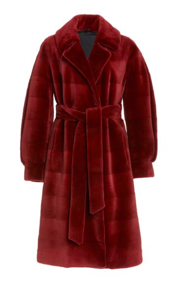 Moda Operandi J. Mendel Belted Fur Wrap Coat