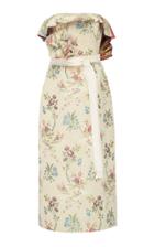 Brock Collection Ruffled Midi Cotton Silk Dress