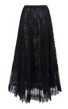 Moda Operandi Andrew Gn Pleated Chantilly Lace Skirt Size: 34