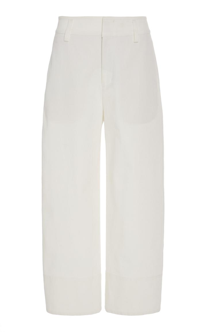 Vince High-rise Cotton Cropped Pants