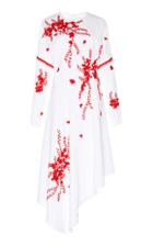 Andrew Gn Floral Embroidered Asymmetrical Dress