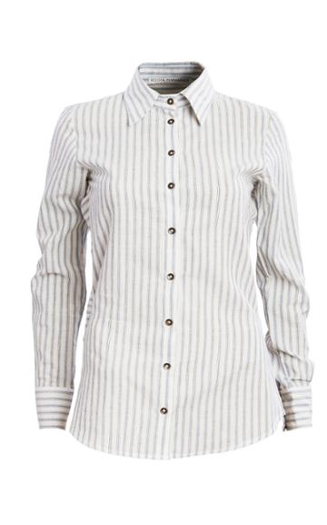 Roopa Hand Woven Cotton Stripe Collar Shirt