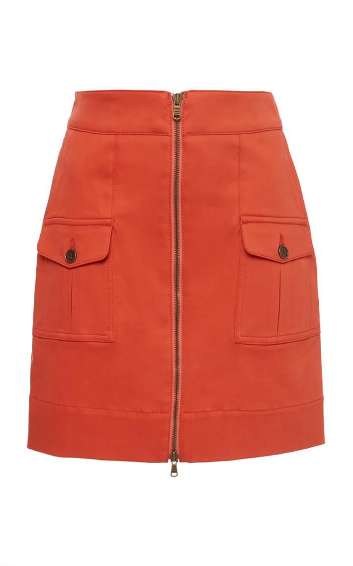 Tomas Maier New Peach Cotton Mini Skirt