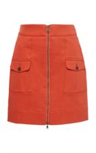 Tomas Maier New Peach Cotton Mini Skirt