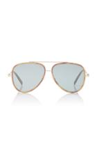 Alexander Mcqueen Aviator-style Tortiseshell Acetate And Gold-tone Sunglasses