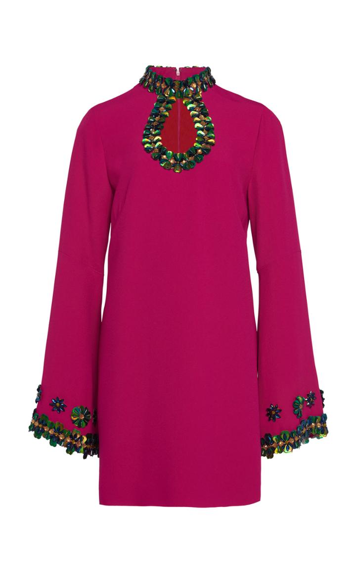 Andrew Gn Bead Embellished Mini Dress