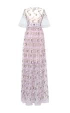 Giuseppe Di Morabito Transparent Embroidered Tulle Long Dress