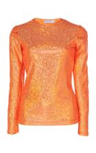 Saks Potts Saya Shimmer Long Sleeve Blouse