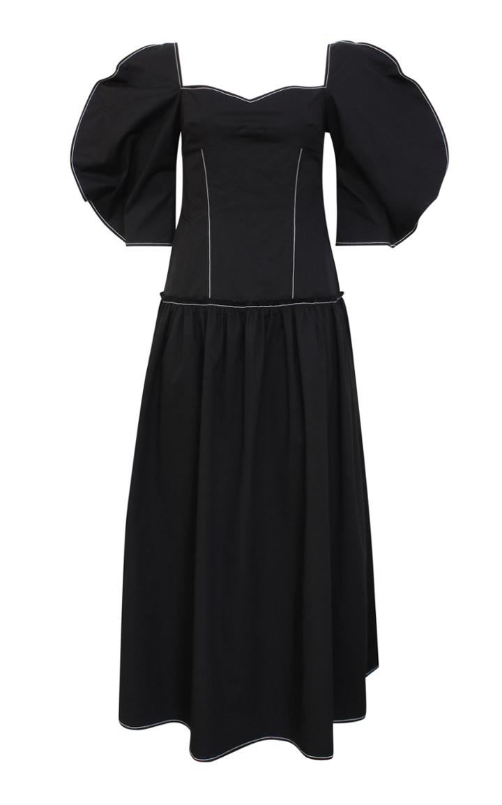 Moda Operandi Rejina Pyo Louisa Puff-sleeve Organic Cotton Midi Dress
