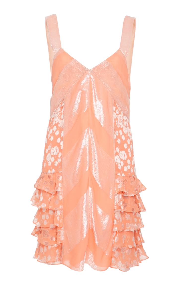 J. Mendel Sleeveless Cocktail Dress With Ruffle Detail