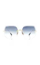 Kaleos Eyehunters Brand Round-frame Gold-tone Sunglasses