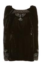 Moda Operandi Dundas Bead-embellished Velet Mini Dress