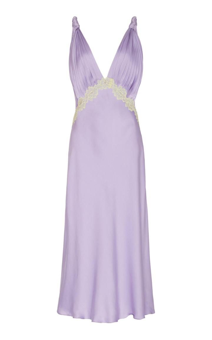 Jonathan Simkhai Kiara Lace-detailed Satin Dress