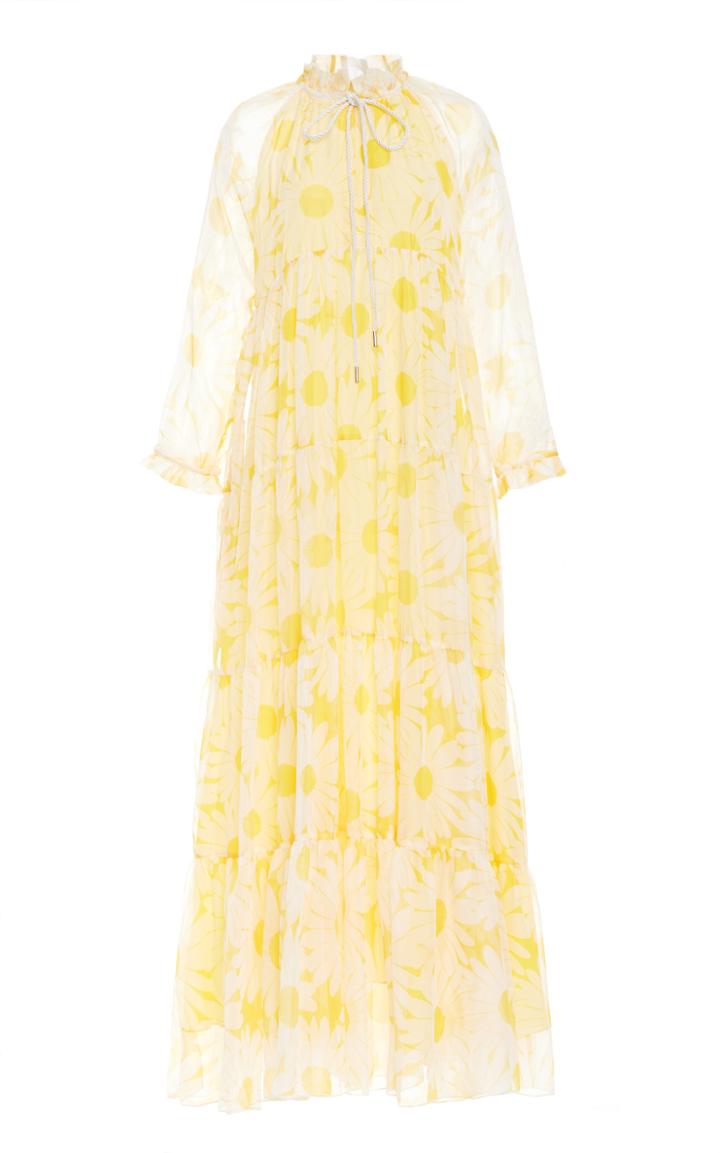 Moda Operandi Eywasouls Malibu Cora Printed Chiffon Dress Size: Xs/s