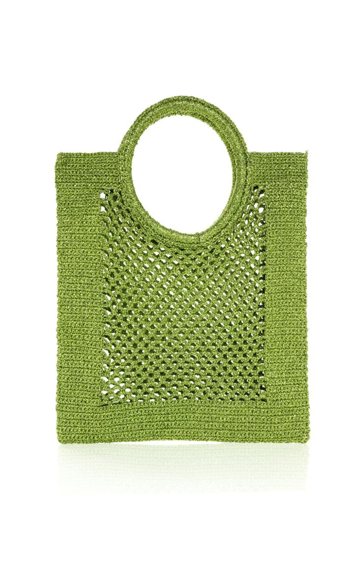 Mizele Sun Bath Medium Woven Lurex Tote