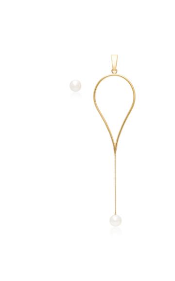 Natasha Schweitzer Aqua 14k Gold Pearl Earrings