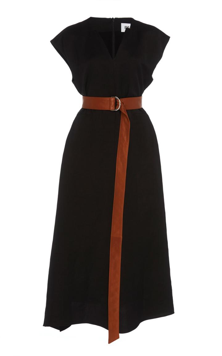 Partow Georgia Linen Sack Midi Dress