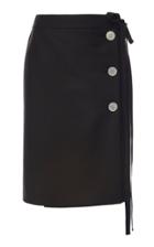 Prada Button-embellished Mohair-blend Skirt