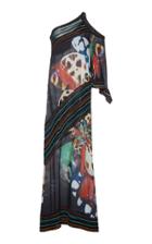 Roberto Cavalli One Shoulder Silk Dress