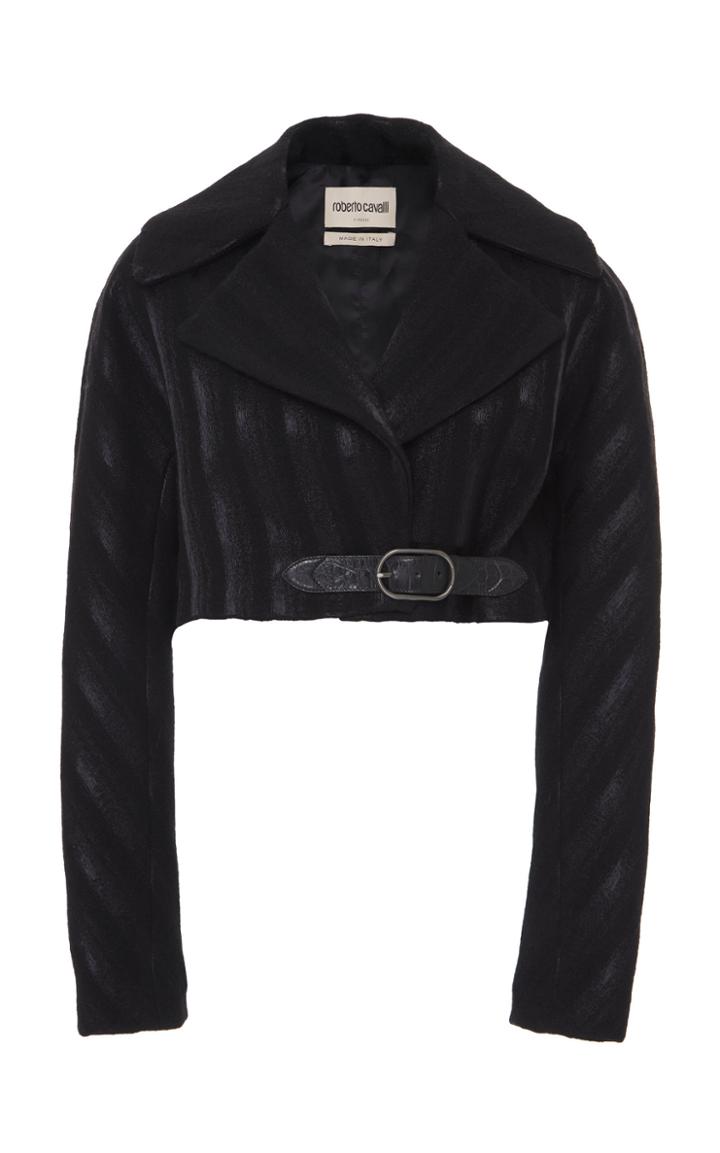 Roberto Cavalli Cropped Buckled Jacket
