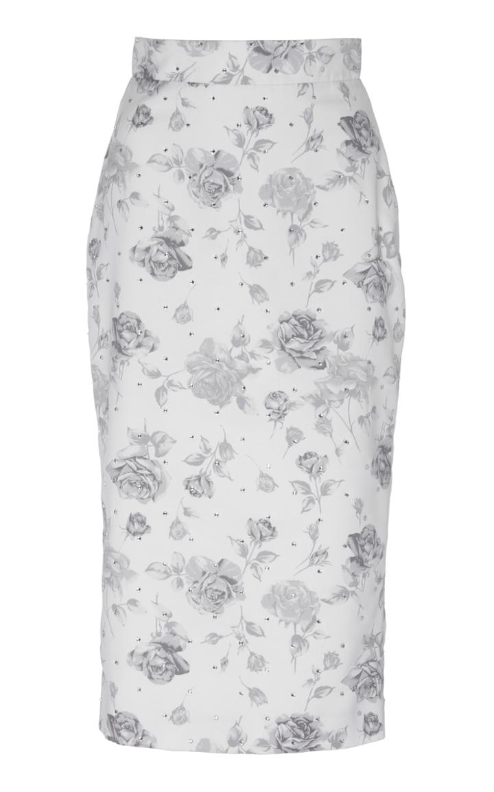 Alessandra Rich Crystal Pencil Skirt