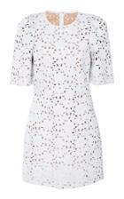 Michael Kors Collection Puff Sleeve Leather Shift Dress