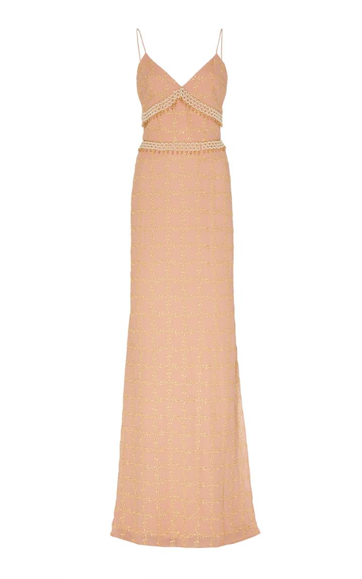 Moda Operandi Markarian Donati Dusty Rose Plunging Back Gown Size: 0