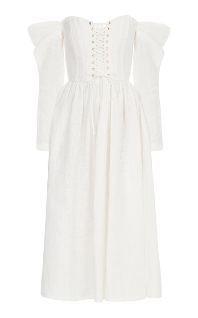 Flow The Label Off The Shoulder Linen Dress