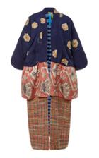 Rianna + Nina Exclusive Silk Floral Peplum Coat