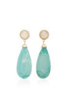 Jacquie Aiche 14k Gold, Moonstone And Chrysoprase Earrings