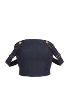 Brandon Maxwell Fitted Denim Crop Top