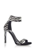 Roberto Cavalli Calf Hair Zebra Print Sandal