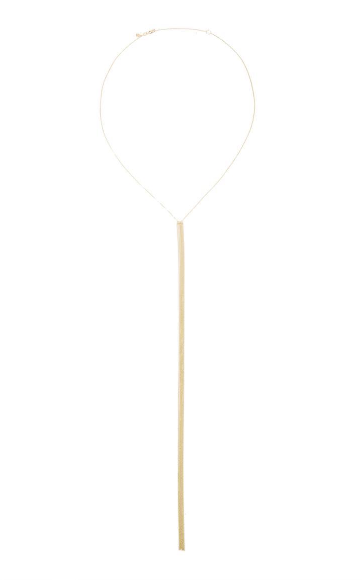 Sydney Evan Gold And Diamond Long Fringe Necklace