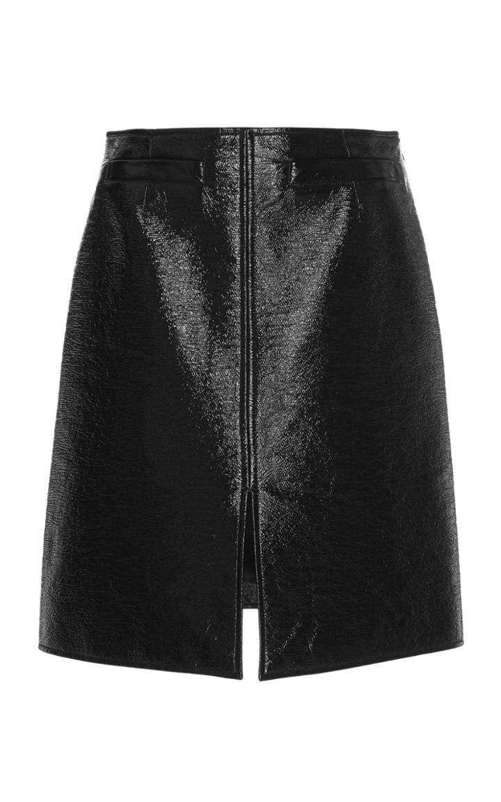 Courrges Coated Cotton-blend Pencil Skirt