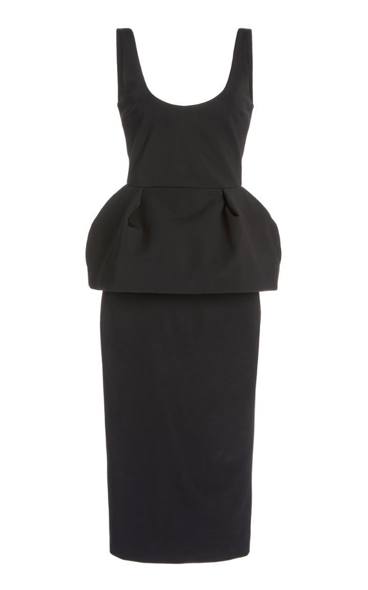 Cushnie Scoop Neck Peplum Dress