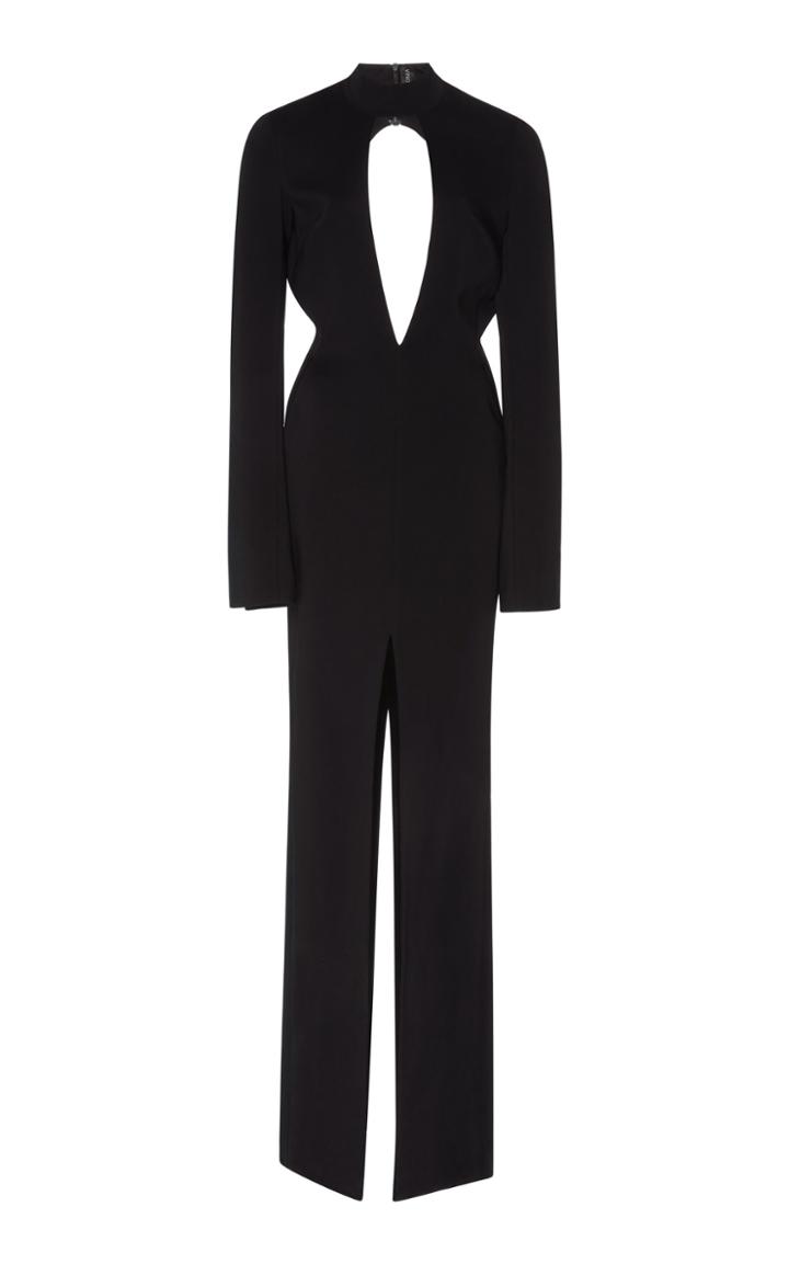 David Koma Cutout Long Sleeve Gown
