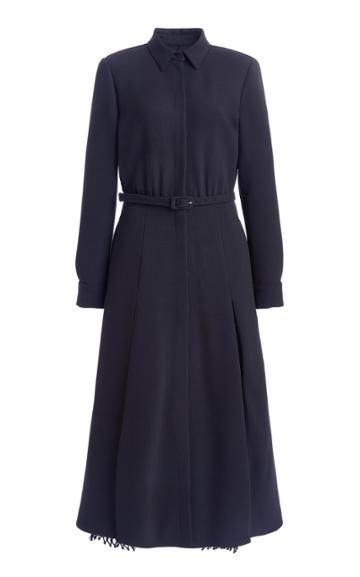 Moda Operandi Gabriela Hearst Mariano Belted Wool Long Sleeved Dress