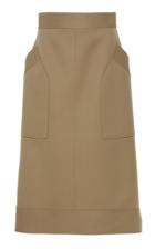 Cyclas Wool-blend Twill A-line Skirt