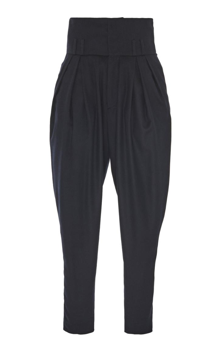 Moda Operandi Balmain Silk And Cashmere Pants With Pithleats