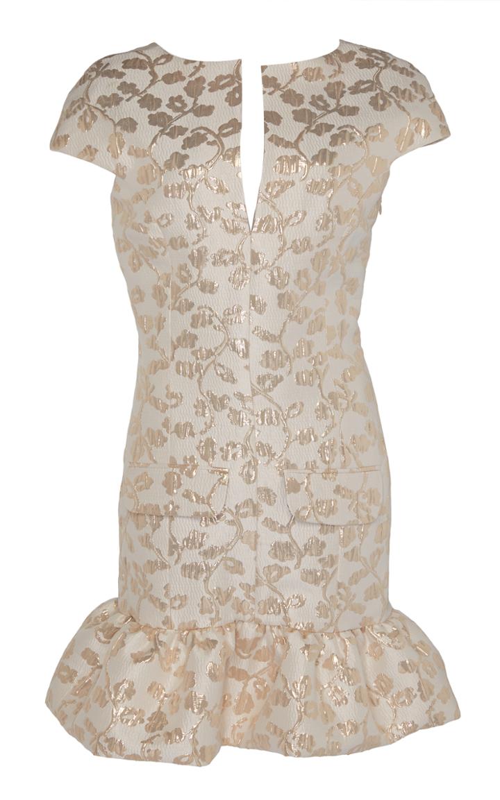 Pascal Millet Brocade Short Cocktail Dress