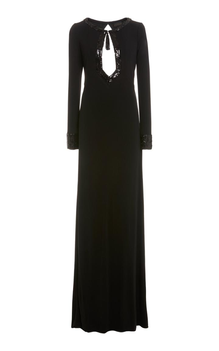 Moda Operandi Dundas Sequin-detailed Cutout Jersey Gown