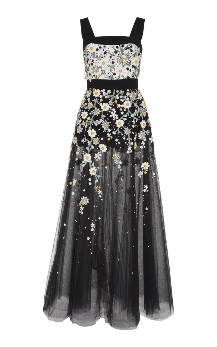 Elie Saab Floral Embroidered Gown