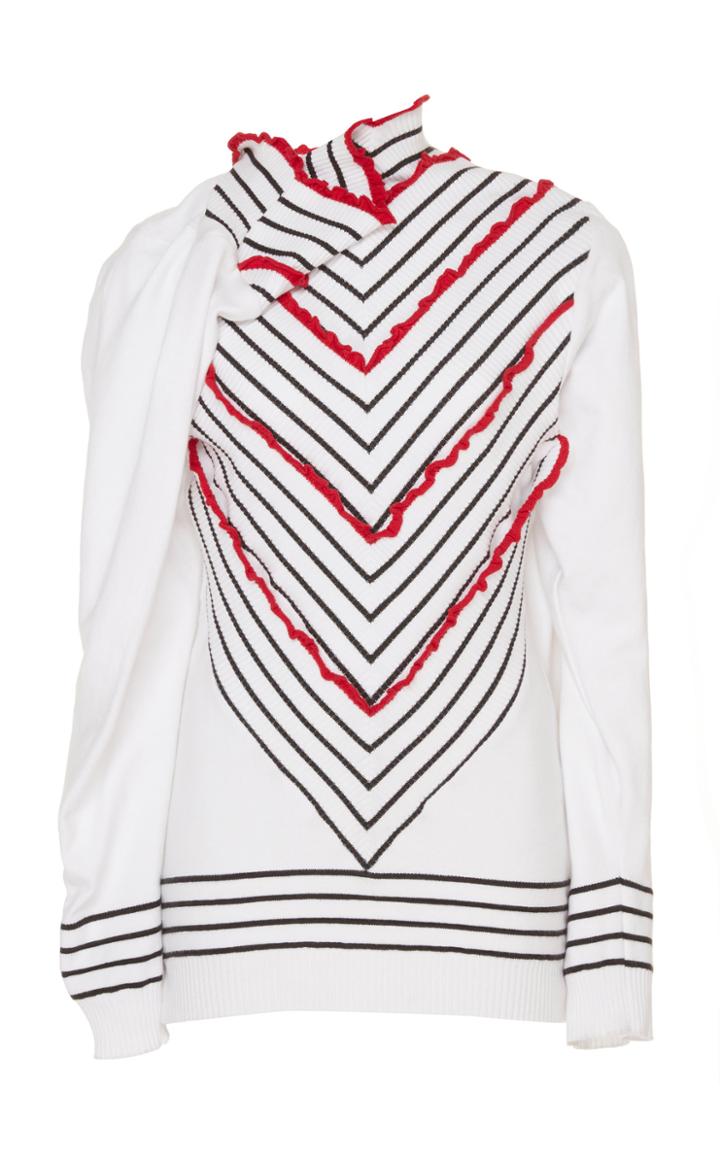 Moda Operandi Y/project Striped Cotton-blend Sweater Size: 34